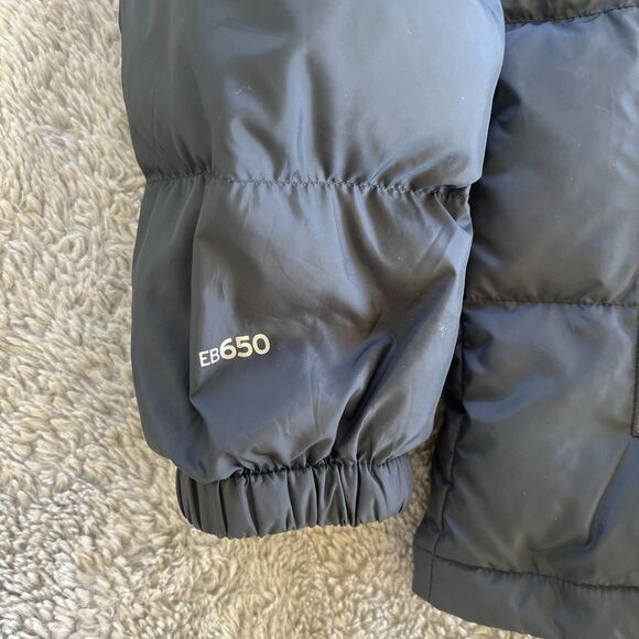 Eddie Bauer Men’s Wide Channel Hooded Down Jacket EB650 Navy Blue Orange Large - Picture 4 of 9